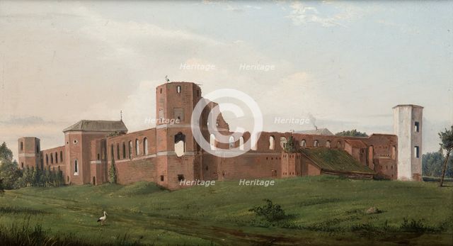 Castle Ruins at Olszany, 1853. Creator: Wincenty Dmochowski.