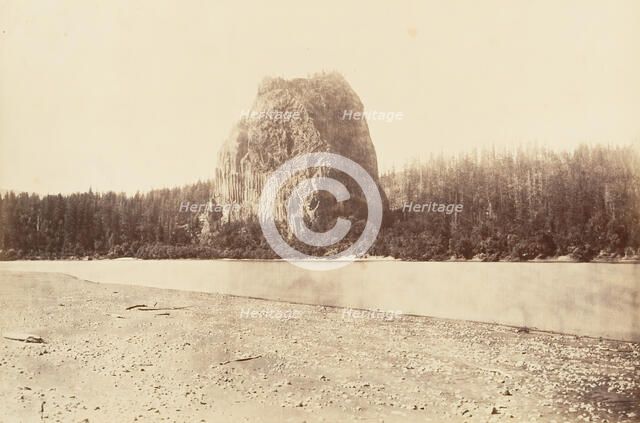 Castle Rock, Oregon, 1867, printed ca. 1876. Creator: Carleton Emmons Watkins.