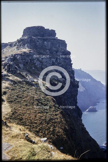 Castle Rock, Lynton and Lynmouth, North Devon, 1959. Creator: Norman Barnard.