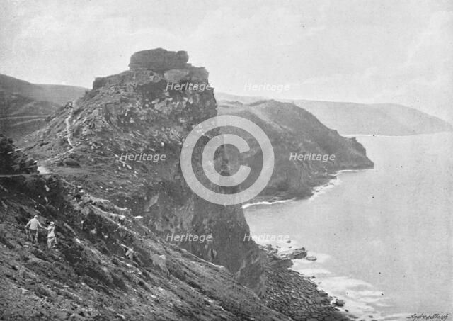 'Castle Rock, Lynton', c1896. Artist: ED Percival.