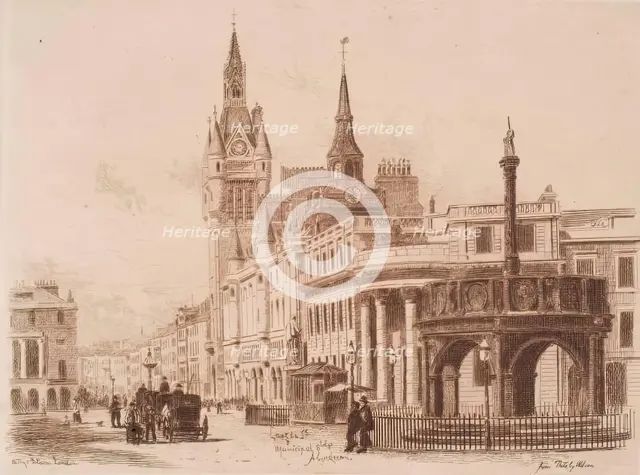 Castle Street and Municipal Buildings, Aberdeen, c1900. Creator: Unknown.