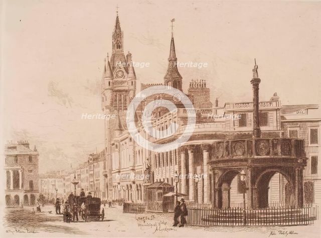 Castle Street and Municipal Buildings, Aberdeen, c1900. Creator: Unknown.