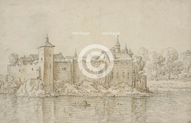 Castle surrounded by water. Creator: Herman Saftleven the Younger.