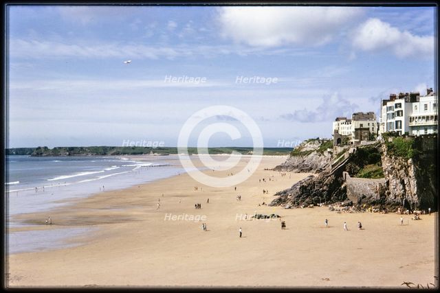 Castle Sands, Tenby, Pembrokeshire, Wales, 1964. Creator: Norman Barnard.