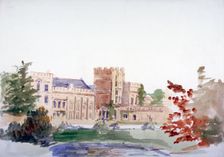 Castle seen through trees c1864-1930. Artist: Anna Lea Merritt