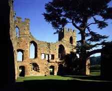 Castle Wall seen from interior, Acton Burnell Castle, Shropshire, 1985