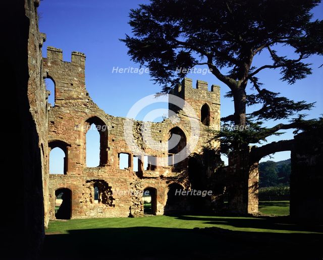 Castle Wall seen from interior, Acton Burnell Castle, Shropshire, 1985. Artist: Unknown