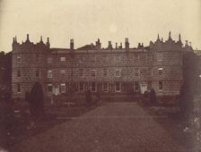 Castle with Round Towers Seen from the Garden, 1850s. Creator: Unknown