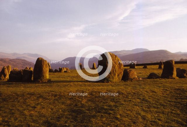 Castlerigg Stone Circle near Keswick, Cumberland, England, 20th century. Artist: CM Dixon.
