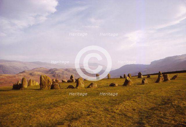 Castlerigg Stone Circle near Keswick, Cumberland, UK, 20th century. Artist: CM Dixon.
