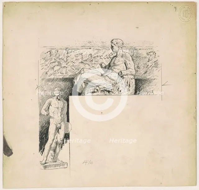 Casts from Antique Sculpture: The Parthenon, 1890-1891. Creator: James Henry Moser.