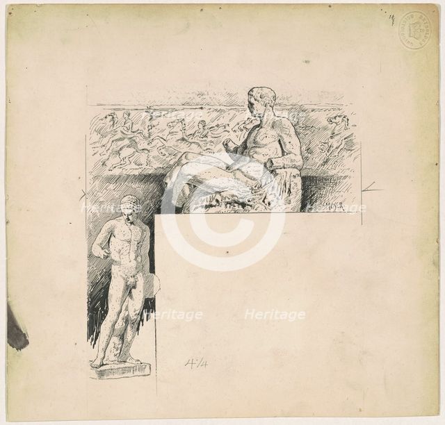 Casts from Antique Sculpture: The Parthenon, 1890-1891. Creator: James Henry Moser.
