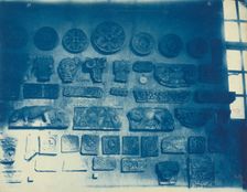 Casts of Architectural Details in a Studio, c. 1868. Creator: Adolphe Terris (French, 1820-1900)
