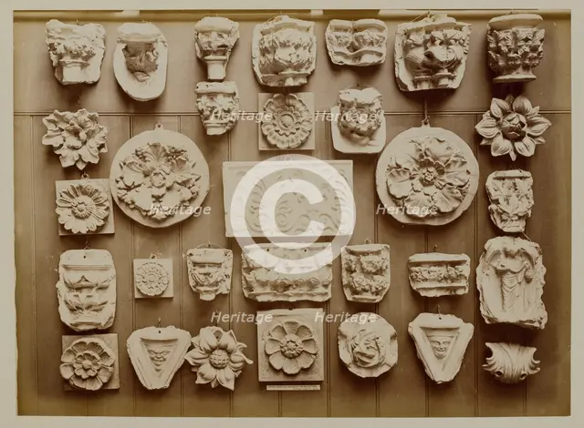 Casts of Greek, Gothic and Renaissance fragments, 1876. Creator: Bedford Lemere and Company.