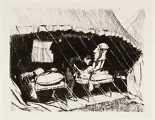 Casualty clearing station in France 1917. Creator: Claude Allin Shepperson