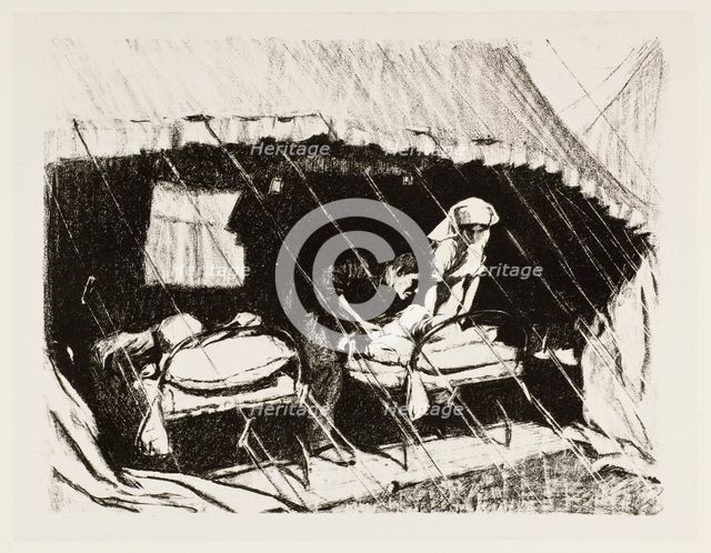 'Casualty clearing station in France', 1917. Creator: Claude Allin Shepperson.
