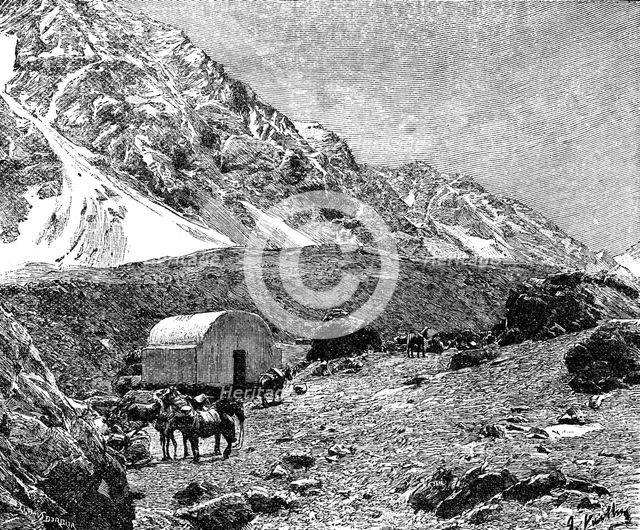 Casucha del Portillo, on the Cumbre, Chile, 1895. Artist: Unknown