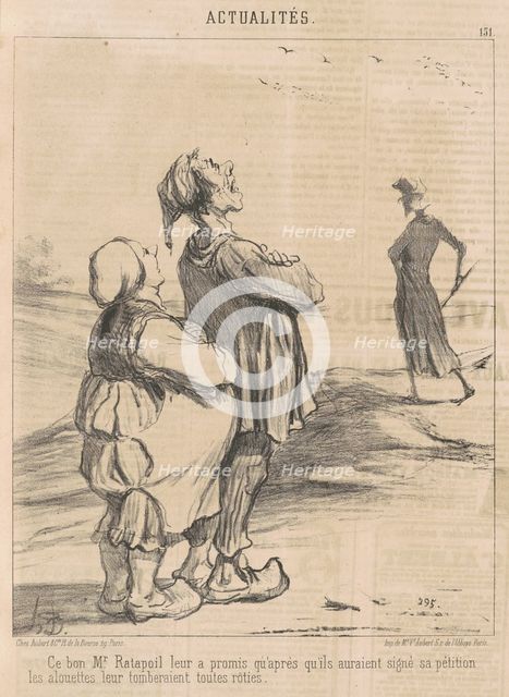 Ce bon M. Ratapoil leur a promis ..., 1851.  Creator: Honore Daumier.