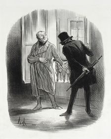 Ce logement est un peu cher, pour la place Royale..., 1844. Creator: Honore Daumier