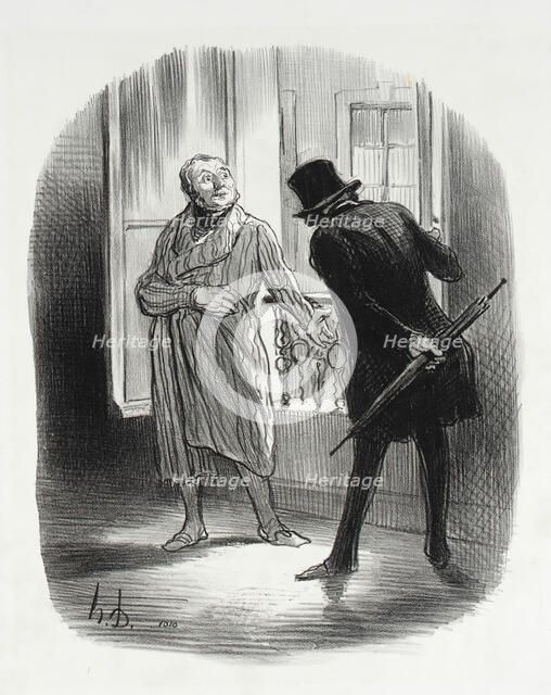 Ce logement est un peu cher, pour la place Royale..., 1844. Creator: Honore Daumier.