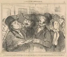 Ce Monsieur Courbet, fait des figures ... vulgaires ..., 19th century. Creator: Honore Daumier