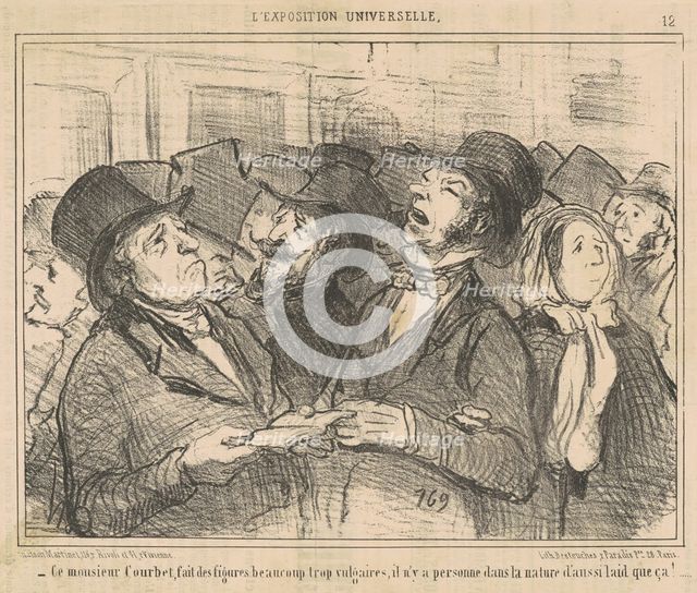 Ce Monsieur Courbet, fait des figures ... vulgaires ..., 19th century. Creator: Honore Daumier.
