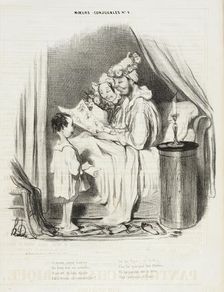 Ce matin, avant l'aurore, un Dieu vint me reveiller..., 1839. Creator: Honore Daumier