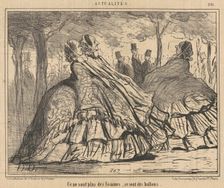 Ce ne sont plus des femmes, ce sont des ballons, 1855. Creator: Honore Daumier
