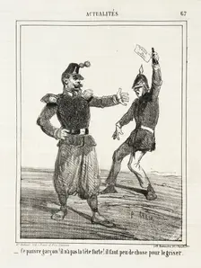 Ce pauvre garçon! Il n'a pas la tête forte! Il faut peu de chose pour le griser. 1864. Creator: Cham