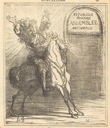 Ce pauvre Louis XIV n'en croyant pas ses yeux, 1871. Creator: Honore Daumier
