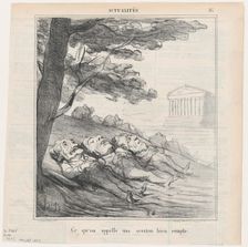 Ce qu'on appelle une session bien remplie, 1870. Creator: Honore Daumier