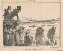 Ce qu'on appelle les plasirs du turf, 19th century. Creator: Honore Daumier