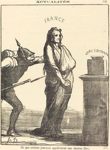 Ce que certains journaux appeleraient..., 1870. Creator: Honore Daumier