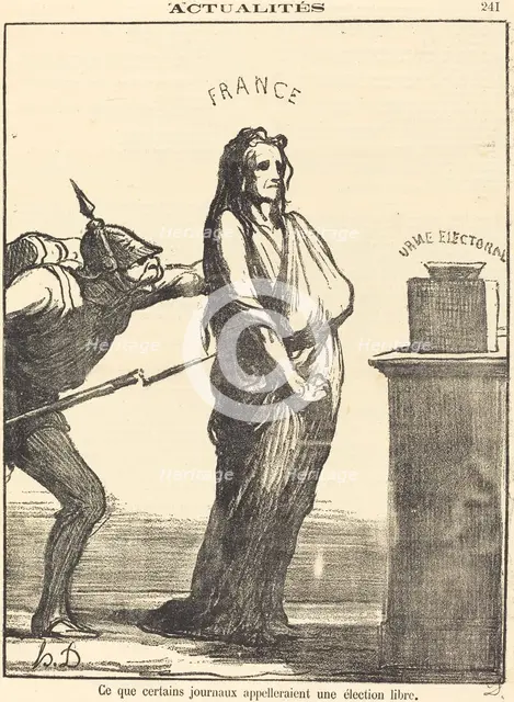 Ce que certains journaux appeleraient..., 1870. Creator: Honore Daumier.