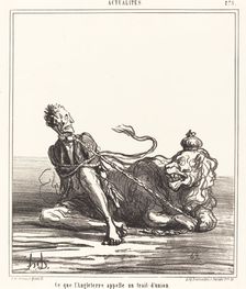 Ce que l'Angleterre appelle un trait-d'union, 1867. Creator: Honore Daumier