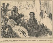 Ce qui nous prouve comme quoi il est ... inutile ..., 1857. Creator: Honore Daumier