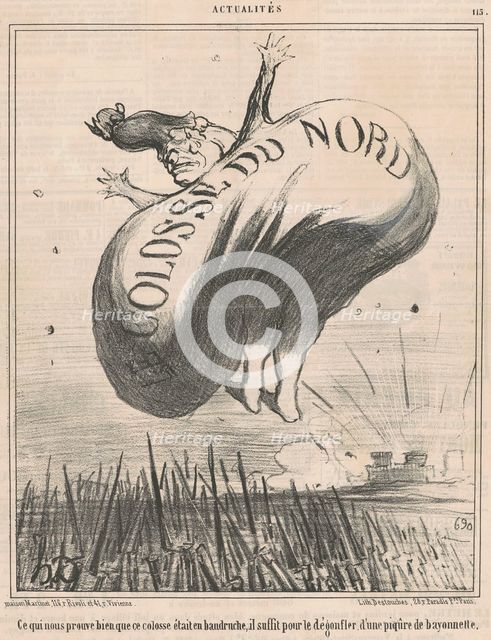 Ce qui nous prouve ... que ce colosse ..., 19th century. Creator: Honore Daumier.