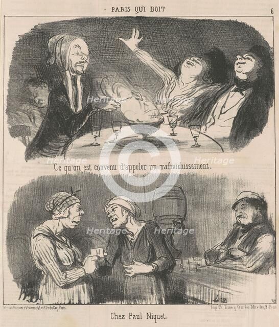 Ce qu'on est convenue d'appeler un rafraichissement, 19th century. Creator: Honore Daumier.