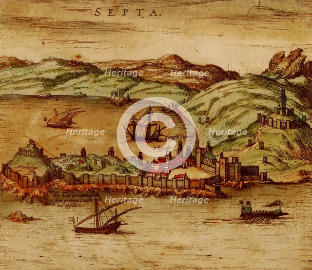 Ceuta (From Civitates Orbis Terrarum), 1572.
