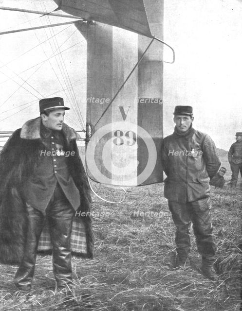 ''Ceux de l'air et ceux de la route; Premieres Prouesses Aeriennes; Le sergent aviateu..., 1914. Creator: Unknown.