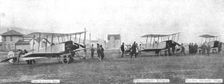 'Ceux de l'air et ceux de la route; Un raid Anglais sur Friedrichshafe..., 1914. Creator: Unknown
