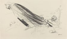 Ceux de la première heure. "Sire! où en somme-nous de "la guerre fraîche..."? ...", c. 1914/1919. Creator: Jean Louis Forain