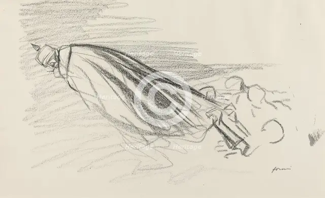 Ceux de la première heure. "Sire! où en somme-nous de "la guerre fraîche..."? ...", c. 1914/1919. Creator: Jean Louis Forain.