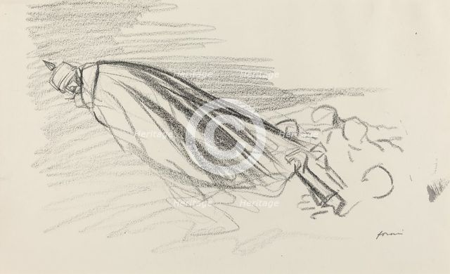 Ceux de la première heure. "Sire! où en somme-nous de "la guerre fraîche..."? ...", c. 1914/1919. Creator: Jean Louis Forain.