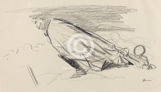 Ceux de la première heure. "Sire! où en somme-nous de "la guerre fraîche..."? ...", c. 1914/1919. Creator: Jean Louis Forain.