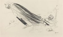 Ceux de la première heure. "Sire! où en somme-nous de "la guerre fraîche..."? ...", c. 1914/1919. Creator: Jean Louis Forain