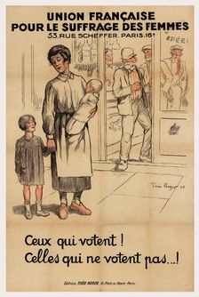 Ceux qui votent! Celles qui ne votent pas?! , 1928. Creator: Roger, Théo (active 1920s)