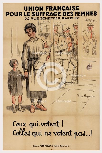 Ceux qui votent! Celles qui ne votent pas?! , 1928. Creator: Roger, Théo (active 1920s).