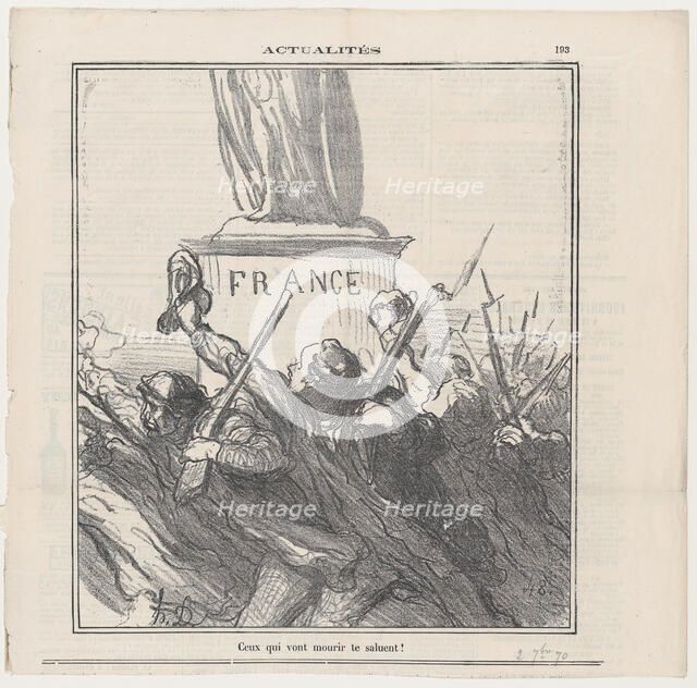 Ceux qui vont mourir te saluent!, 1870.  Creator: Honore Daumier.