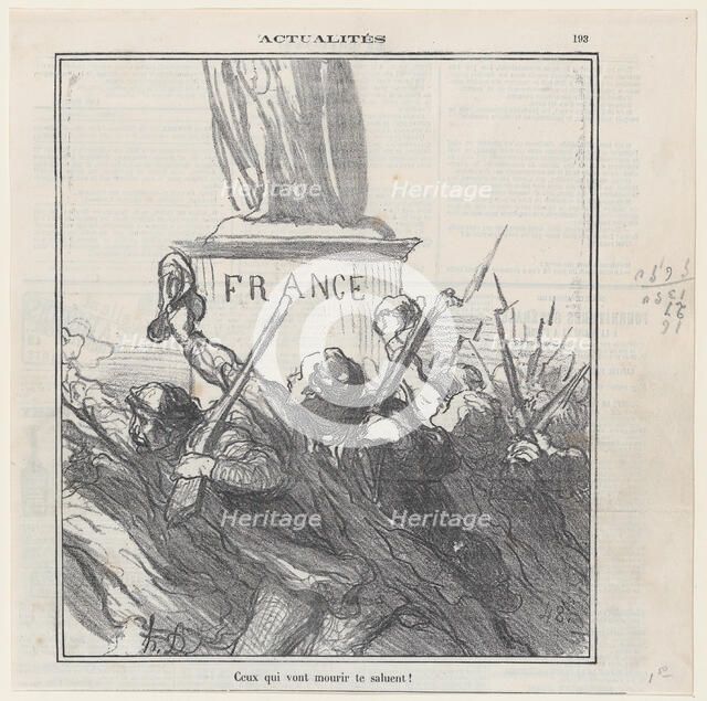 Ceux qui vont mourir te saluent!, 1870.  Creator: Honore Daumier.